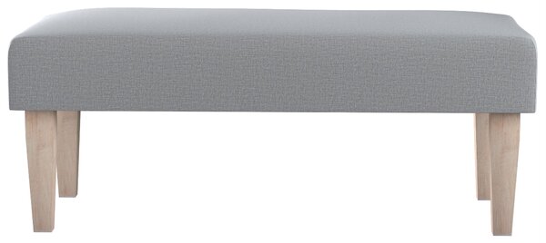 Dlouhá lavička 100x40cm barva šedá látka sametová