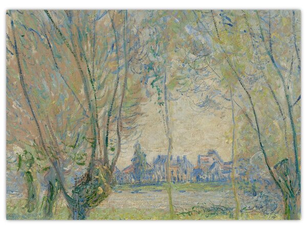 Obraz - Claude Monet, Woman Seated under the Willows, reprodukce (70x50 cm)