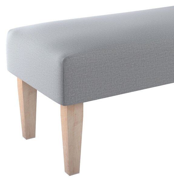 Dlouhá lavička 100x40cm barva šedá látka sametová