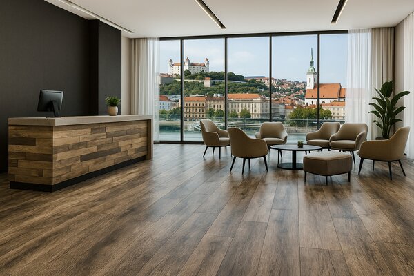 Beauflor, PVC podlaha - lino Texalino Supreme 997 D Valley Oak - dub, na míru, šíře 2m,3m,4m,5m, hnědá, filc, chodba / předsíň