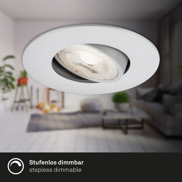BRI 7602034 LED vestavné svítidlo 4,4 cm 3x 4,9 W 480lm chrom - BRILONER