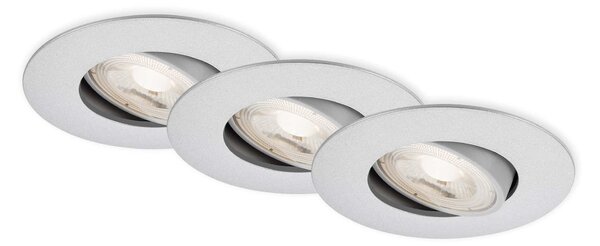 BRI 7602034 LED vestavné svítidlo 4,4 cm 3x 4,9 W 480lm chrom - BRILONER