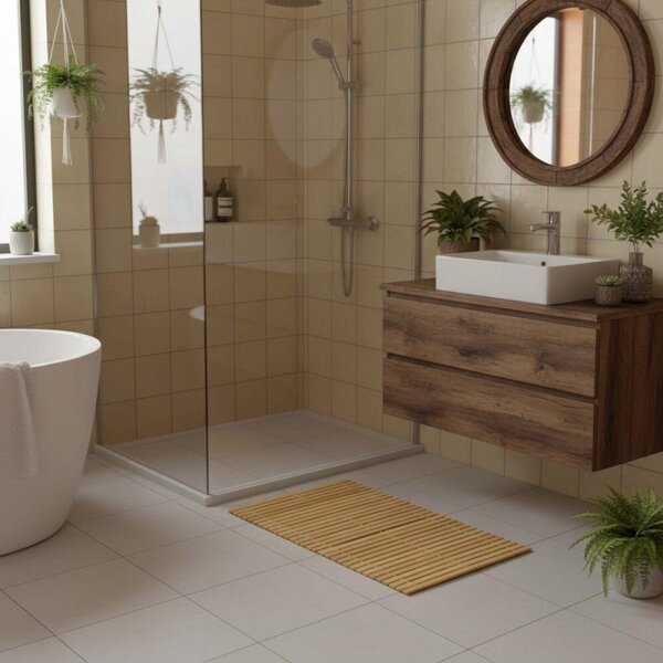 Koupelnová předložka 80x50 cm SPRINGOS HA7531přírodní