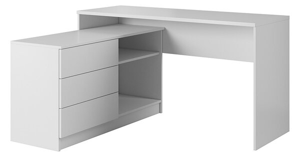 Psací stůl TEO, 138,2x76x50,4, bílá