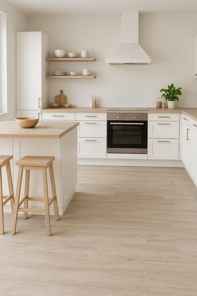 Beauflor, PVC podlaha - lino Texalino Supreme 991 L Pristine Oak - dub, na míru, šíře 2m,3m,4m,5m, hnědá, filc, chodba / předsíň