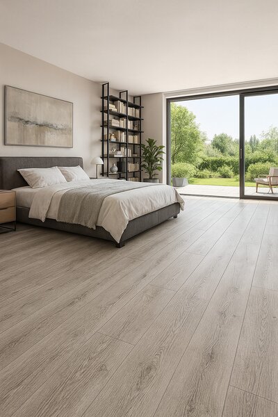 Beauflor, PVC podlaha - lino Toptex Tasmanian Oak 096L, na míru, šíře 4m,5m, šedá, filc, chodba / předsíň
