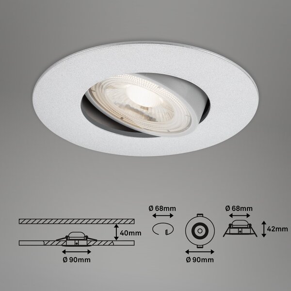BRI 7602034 LED vestavné svítidlo 4,4 cm 3x 4,9 W 480lm chrom - BRILONER