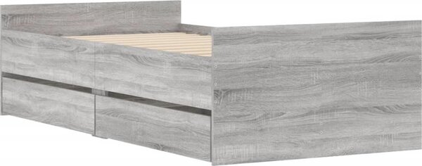 VidaXL Rám postele 90 x 200 cm Kompozitní dřevo [3207376] Barva: šedá sonoma