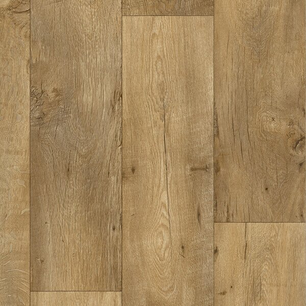Beauflor, PVC podlaha - lino Texalino Supreme 7801 Valley Oak - dub, na míru, šíře 5m, hnědá, filc, chodba / předsíň