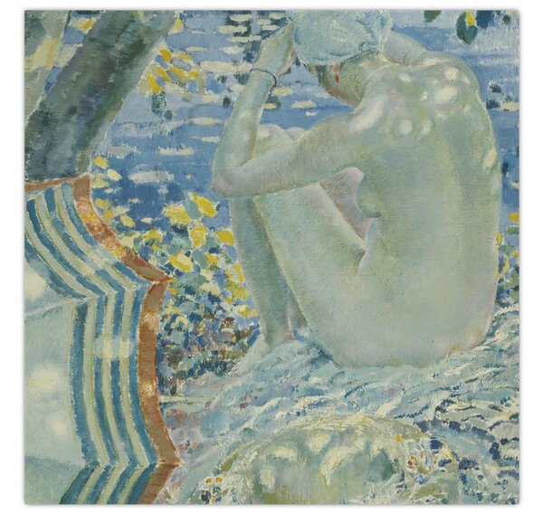 Obraz - Frederick Carl Frieseke, On the Bank, reprodukce (30x30 cm)