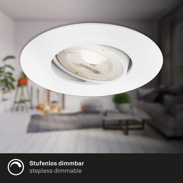 BRI 7602036 LED vestavné svítidlo 4,4 cm 3x 4,9 W 480lm bílé - BRILONER