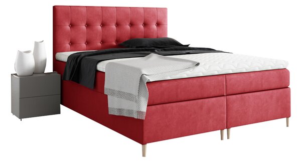 Čalouněná postel boxspring GLORIA + topper, 200x200, jasmine 60