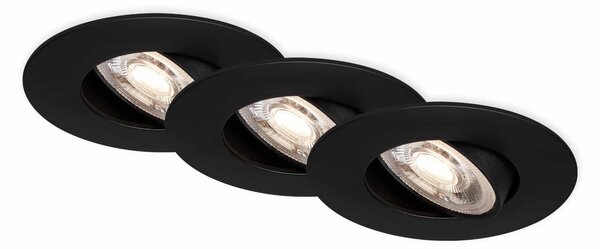 BRI 7602035 LED vestavné svítidlo 4,4 cm 3x 4,9W 480lm černá - BRILONER