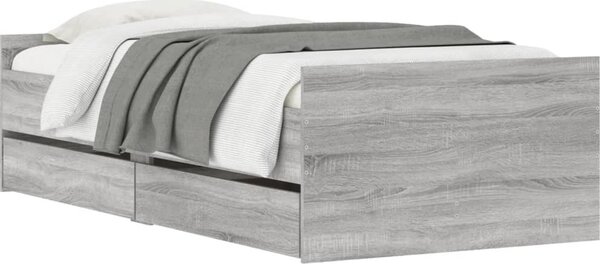 VidaXL Rám postele 90 x 200 cm Kompozitní dřevo [3207376] Barva: šedá sonoma