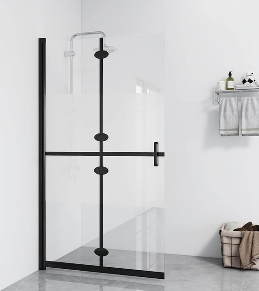 VidaXL Světlá sprchová stěna Zlatá 110 x 6,5 x 190 cm [151184] Barva: černý rám/matné sklo
