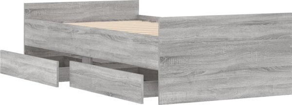 VidaXL Rám postele 90 x 200 cm Kompozitní dřevo [3207376] Barva: šedá sonoma
