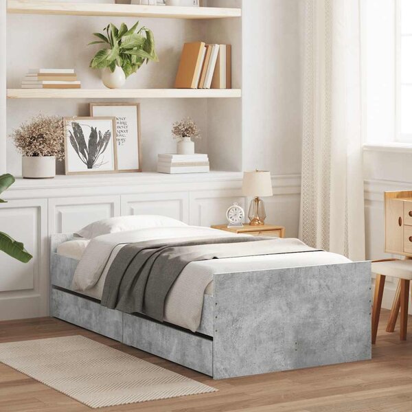 VidaXL Rám postele 90 x 200 cm Kompozitní dřevo [3207376] Barva: šedá sonoma