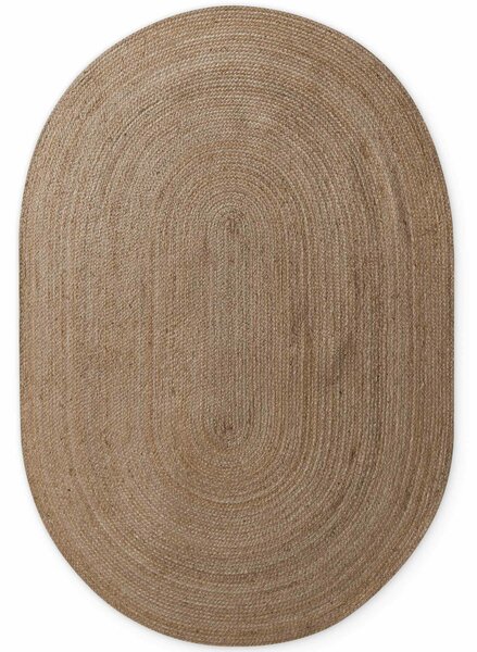 Hanse Home, Kusový koberec Jute Braided 106006 Grey Brown ovál, 160x230 ovál, hnědá, chodba / předsíň