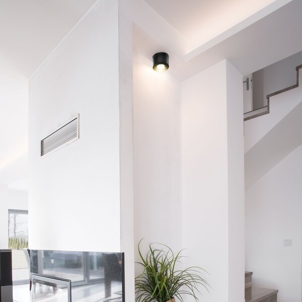 BRI 7121-015 LED přisazené svítidlo, pr. 9 cm, 5 W, černá - BRILONER
