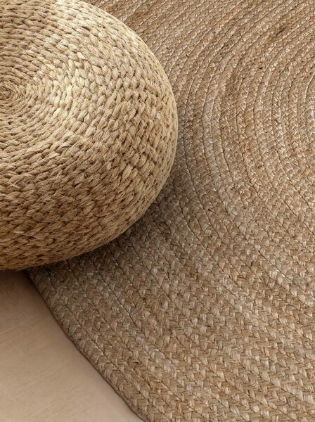 Hanse Home, Kusový koberec Jute Braided 106006 Grey Brown ovál, 160x230 ovál, hnědá, chodba / předsíň
