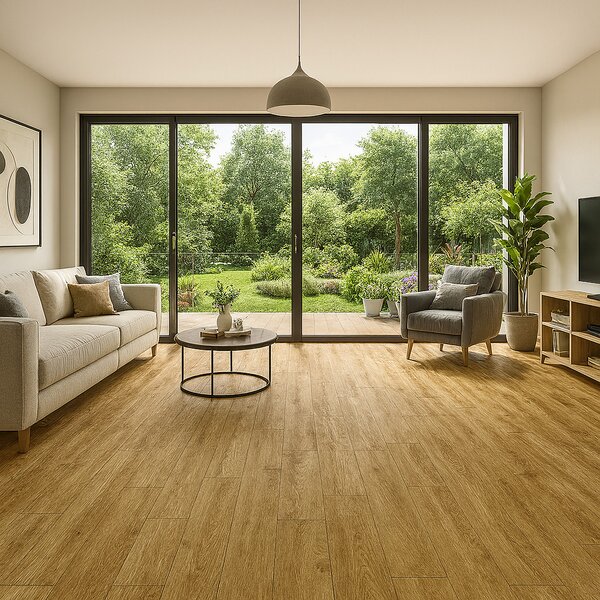 Beauflor, PVC podlaha - lino Ambient Honey Oak 636M - dub, na míru, šíře 2m,3m,4m, béžová, bez podkladu, chodba / předsíň
