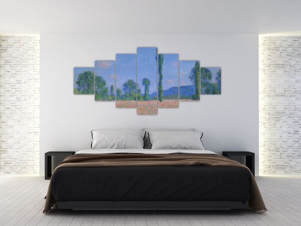 Obraz - Claude Monet, Poppy Field (Giverny), reprodukce (210x100 cm)
