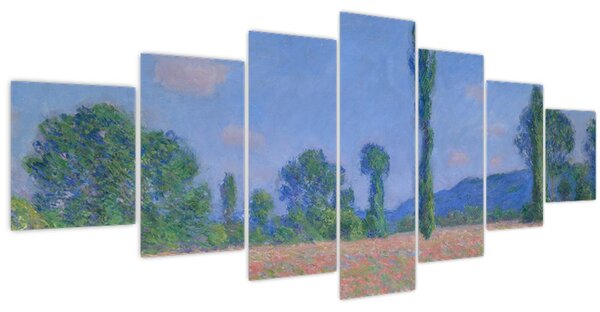 Obraz - Claude Monet, Poppy Field (Giverny), reprodukce (210x100 cm)