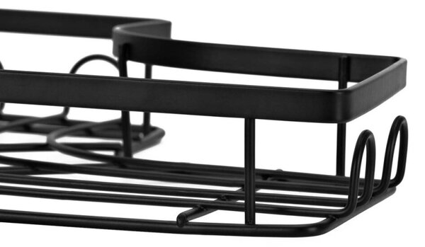 Rohové poličky do koupelny 2ks SPRINGOS HA7545 černá