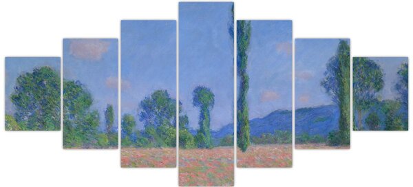 Obraz - Claude Monet, Poppy Field (Giverny), reprodukce (210x100 cm)
