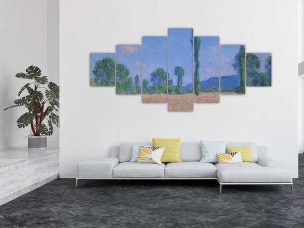 Obraz - Claude Monet, Poppy Field (Giverny), reprodukce (210x100 cm)
