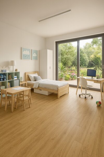 Beauflor, PVC podlaha - lino Ambient Honey Oak 636M - dub, na míru, šíře 2m,3m,4m, béžová, bez podkladu, chodba / předsíň