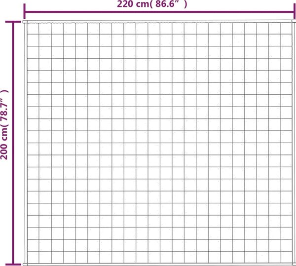VidaXL Zátěžová deka 200 x 220 cm 9 kg 100% Bavlna 205T [3154857] Barva: Modrá