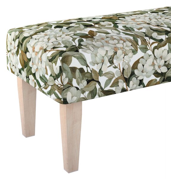 Dlouhá lavička 100x40cm barva vícebarevná látka pletený vzor, vzorované