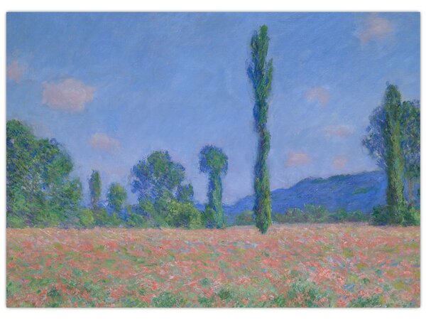Obraz - Claude Monet, Poppy Field (Giverny), reprodukce (70x50 cm)