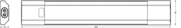Osram - LED Stm podlinkové svítidlo se senz LINEAR EDGE LED/4W/230V 30 cm černá