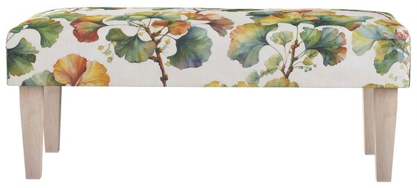 Dlouhá lavička 100x40cm barva vícebarevná látka pletený vzor, vzorované