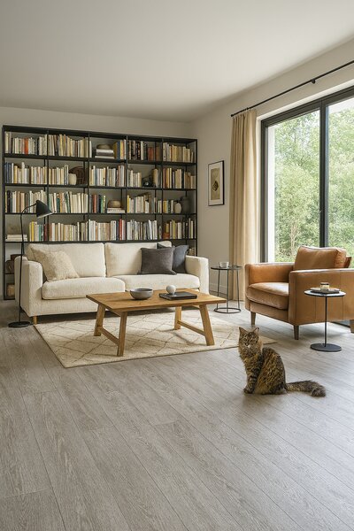 Beauflor, PVC podlaha - lino Ambient Havanna Oak 991M - dub, na míru, šíře 3m, šedá, bez podkladu, chodba / předsíň