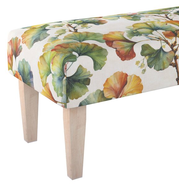 Dlouhá lavička 100x40cm barva vícebarevná látka pletený vzor, vzorované
