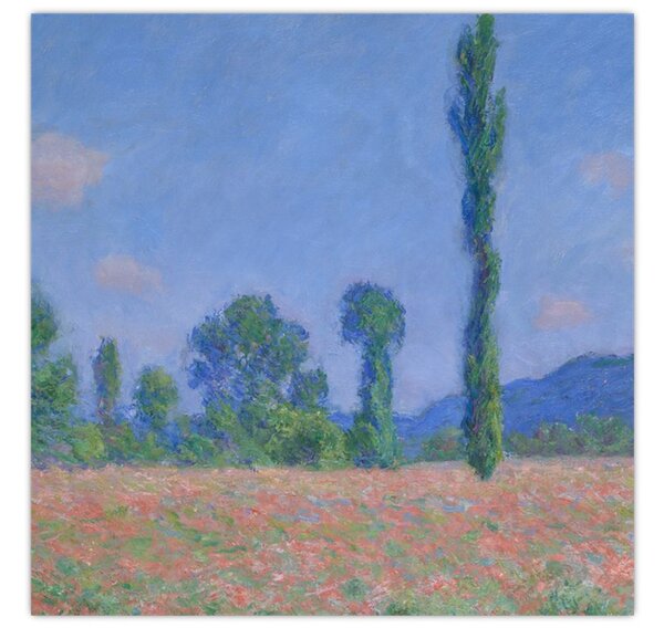 Obraz - Claude Monet, Poppy Field (Giverny), reprodukce (30x30 cm)