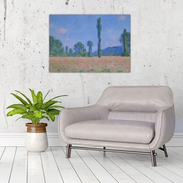 Obraz - Claude Monet, Poppy Field (Giverny), reprodukce (70x50 cm)