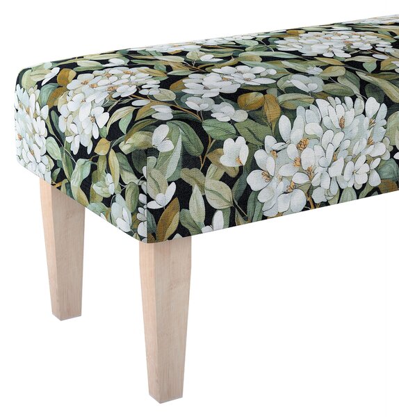 Dlouhá lavička 100x40cm barva vícebarevná látka pletený vzor, vzorované