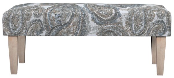 Dlouhá lavička 100x40cm barva vícebarevná látka pletený vzor, vzorované