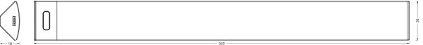 Osram-LED Stm podlinkové svítidlo se senz LINEAR ANGLE LED/7,5W/230V 55 cm černá