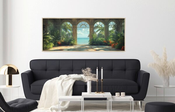 OBRAZ NA KOVU, architektura, 60/120/4 cm Euroart - Dřevěné obrazy & kovové obrazy