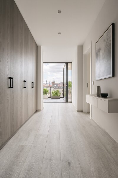 Beauflor, PVC podlaha - lino Blacktex Texas Oak 106L - dub, na míru, šíře 3m,4m, šedá, filc, chodba / předsíň