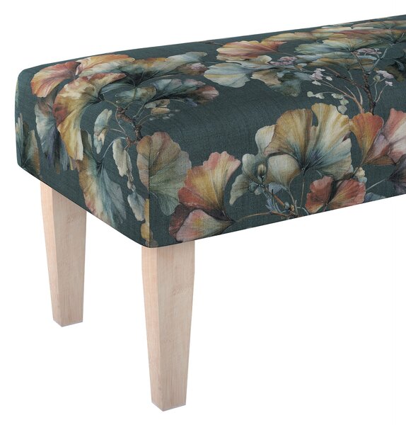 Dlouhá lavička 100x40cm barva vícebarevná látka pletený vzor, vzorované