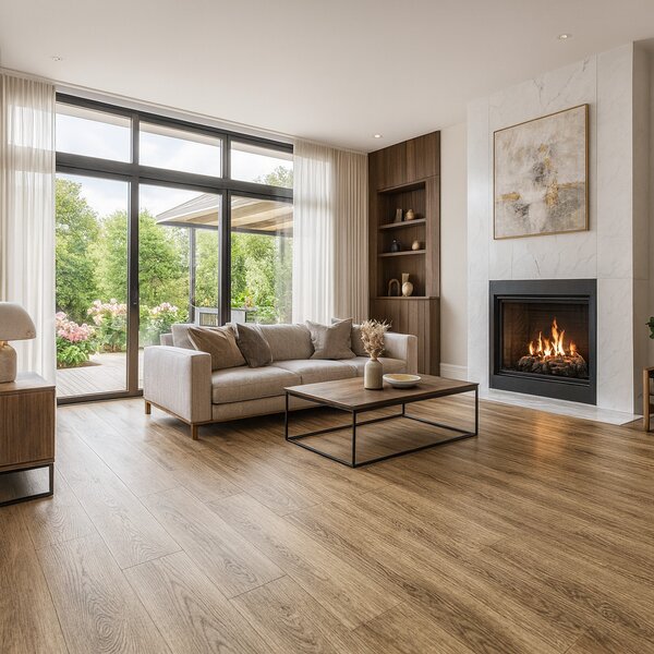 Beauflor, PVC podlaha - lino Blacktex Columbian Oak 692M - dub, na míru, šíře 3m,4m, hnědá, filc, chodba / předsíň