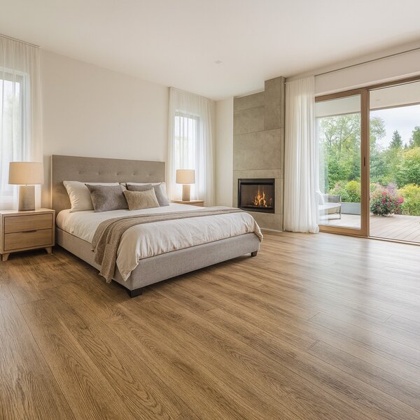 Beauflor, PVC podlaha - lino Blacktex Columbian Oak 649M - dub, na míru, šíře 3m, hnědá, filc, chodba / předsíň