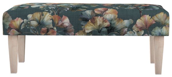 Dlouhá lavička 100x40cm barva vícebarevná látka pletený vzor, vzorované
