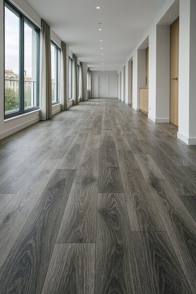 Beauflor, PVC podlaha - lino Blacktex Fumed Oak 966M - dub, na míru, šíře 3m,4m, šedá, filc, chodba / předsíň